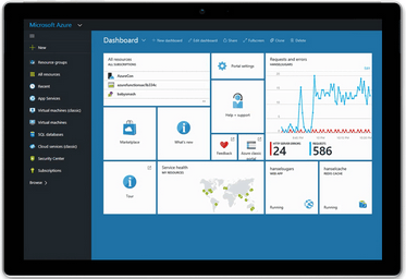 Microsoft Azure user interface