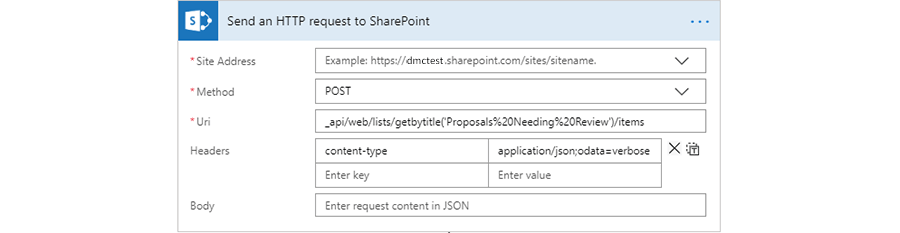 send http request to sp